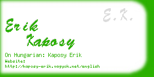 erik kaposy business card